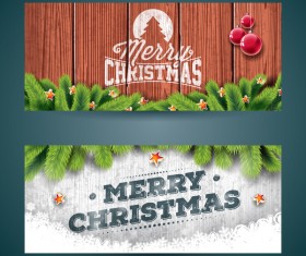 Vector graphic christmas banners design 03