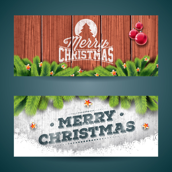 Vector graphic christmas banners design 03