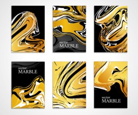 Vector marble texture brochure and book cover 01