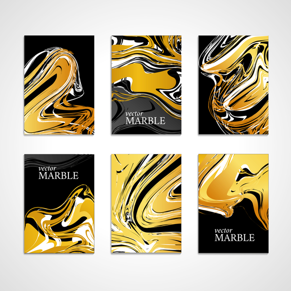 Vector marble texture brochure and book cover 01