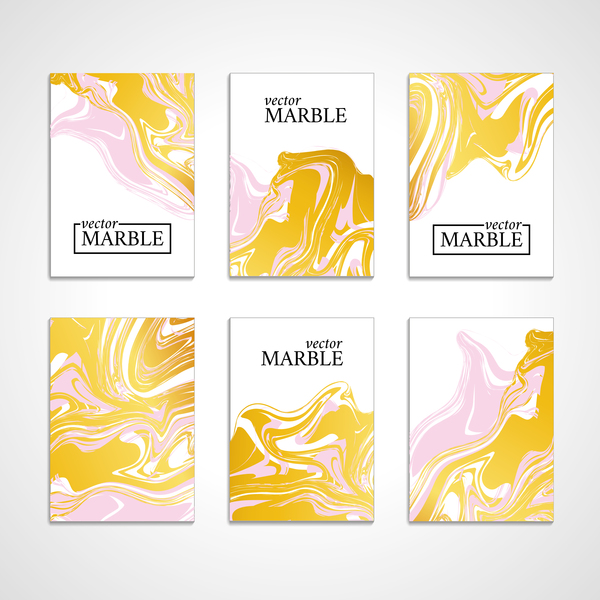 Vector marble texture brochure and book cover 02