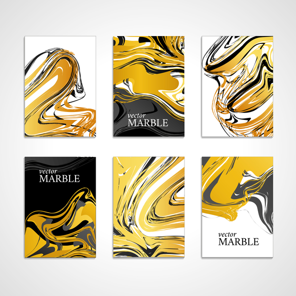 Vector marble texture brochure and book cover 07