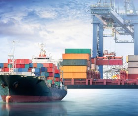 Vessels and wharves in voyage HD picture