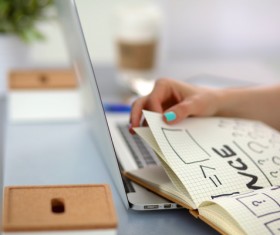 View Notepad Business Lady Stock Photo