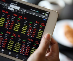 View financial exchange quotations Stock Photo 01