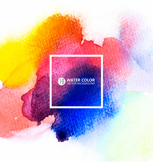 Water color paint vector background 03