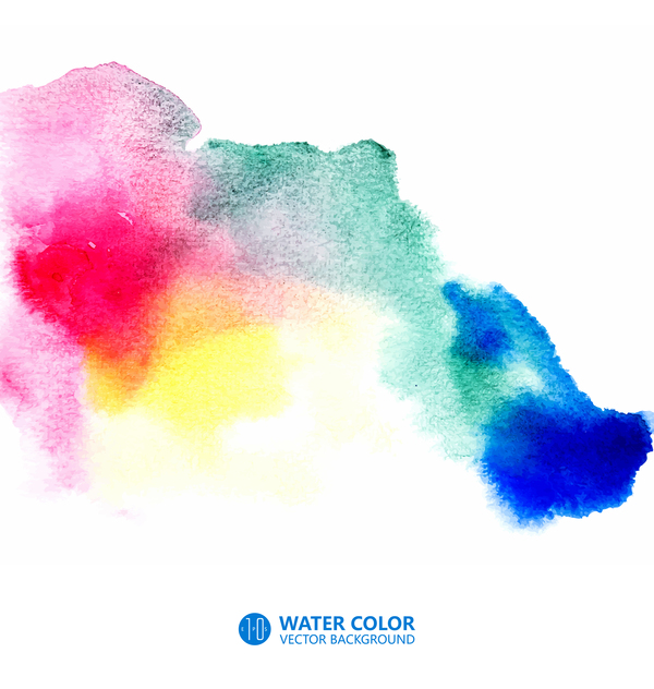 Water color paint vector background 04