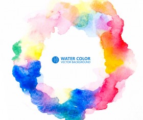 Water color paint vector background 07