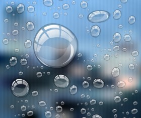 Water drop with blurs background vector 02