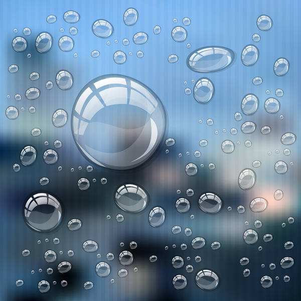 Water drop with blurs background vector 02 free download