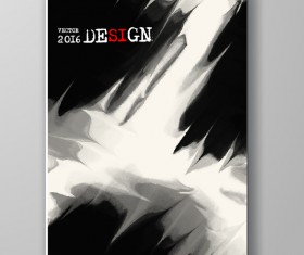 Watercolor ink flyer and brochure cover vector 05