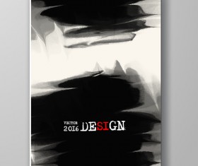 Watercolor ink flyer and brochure cover vector 07