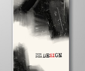 Watercolor ink flyer and brochure cover vector 15