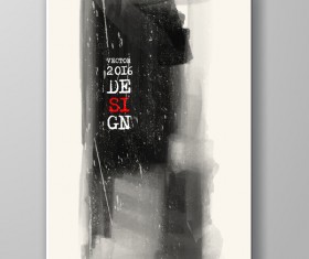 Watercolor ink flyer and brochure cover vector 16