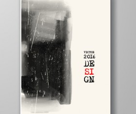 Watercolor ink flyer and brochure cover vector 17