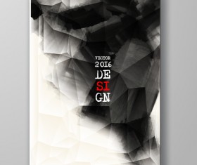 Watercolor ink flyer and brochure cover vector 20