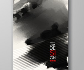 Watercolor ink flyer and brochure cover vector 22