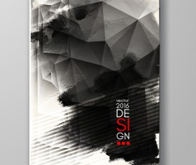 Watercolor ink flyer and brochure cover vector 25