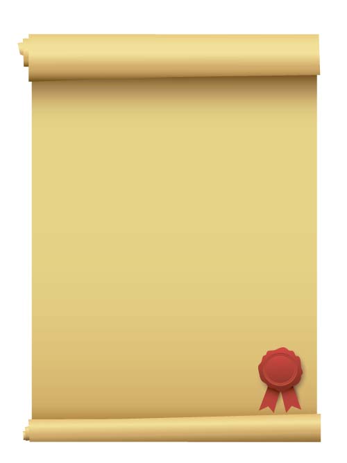 Wax seal with old paper vector background 01