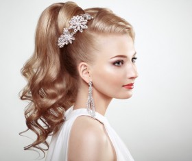 Wearing jewelry beautiful young female fashion HD picture 12