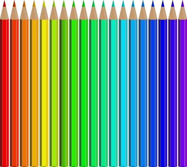 Welcome back to school backgrouns with colored pencils vector 01