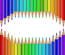 Welcome back to school backgrouns with colored pencils vector 03