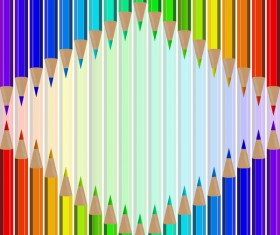 Welcome back to school backgrouns with colored pencils vector 04