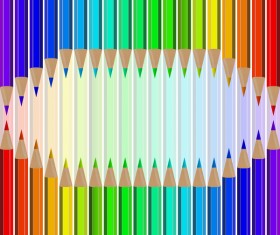 Welcome back to school backgrouns with colored pencils vector 05