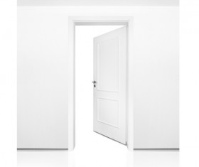 White wall with white door HD picture