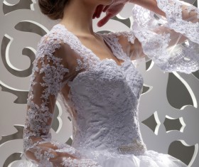 White wedding young charming bride Stock Photo 04