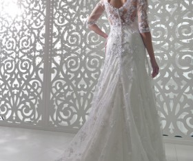 White wedding young charming bride Stock Photo 05