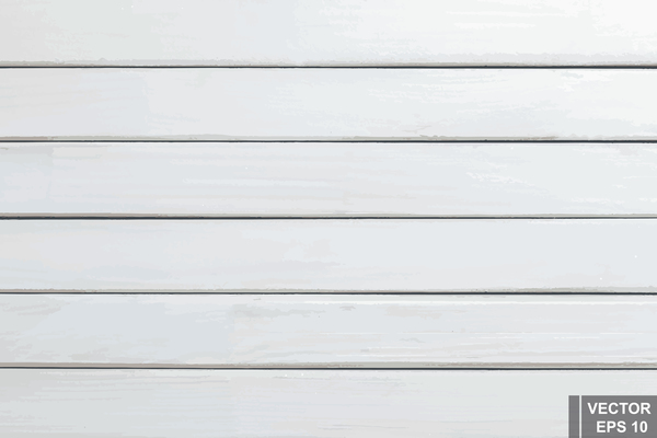 White wooden texture background vector