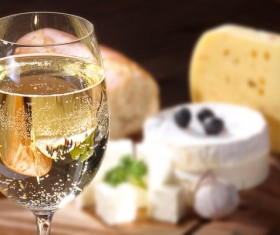 Wines with cheese background Stock Photo 02