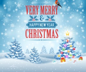 Winter nes year with christmas snowflake background vector