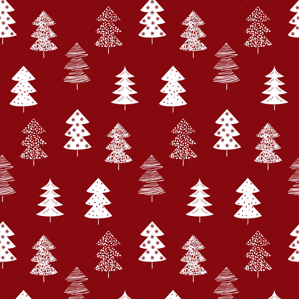 Winter tree seamless pattern vector 01