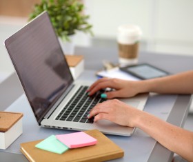 Working in the business lady Stock Photo