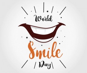 World smile day vector psoter design 03