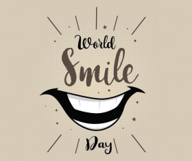 World smile day vector psoter design 04