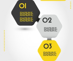 Yellow with black infographic vector template set 05
