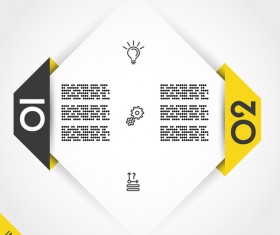 Yellow with black infographic vector template set 10