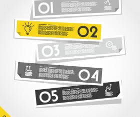 Yellow with black infographic vector template set 12