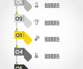 Yellow with black infographic vector template set 14
