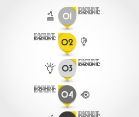 Yellow with black infographic vector template set 23