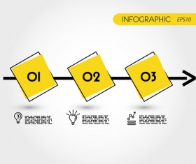 Yellow with black infographic vector template set 25