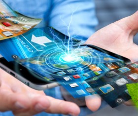 Young man using modern mobile phone Stock Photo 12