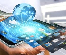 Young man using modern mobile phone Stock Photo 25