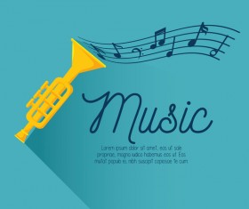 blue music background vector