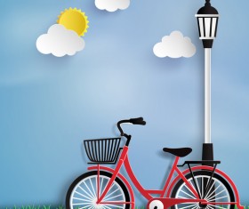 byicycle and sky vector