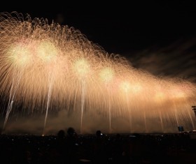 Beautiful fireworks Stock Photo