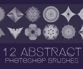 12 kind abstract photoshop brushes